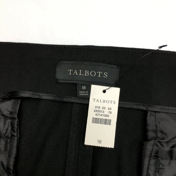 NEW Talbots Women's Black Dress Pants Side Zipper Straight Leg size 18 length 30 - Picture 3 of 10